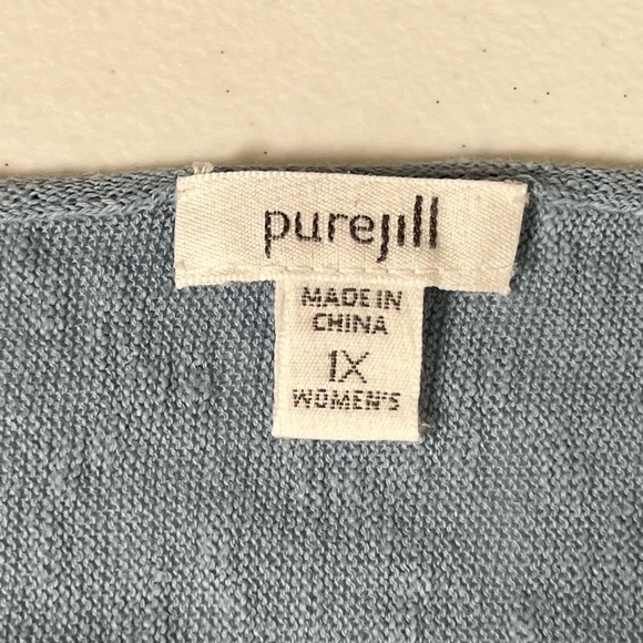 Pure Jill Medium Oversized Tunic Light Pockets Knit Top - Picture 8 of 10